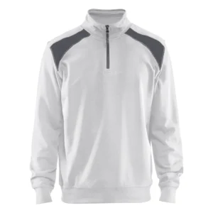 Sweater mit Half-Zip 2-farbig