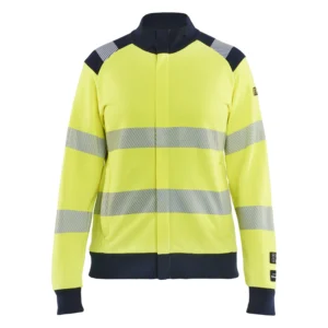 Damen Multinorm Sweatshirt High Vis mit Reißverschluss