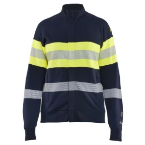 Damen Multinorm Sweatshirt High Vis mit Reißverschluss
