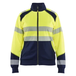 Damen Sweatshirt High Vis mit Reißverschluss